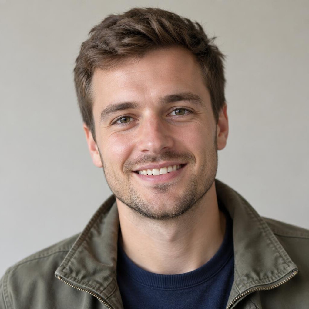 Portrait of a smiling young man outdoors