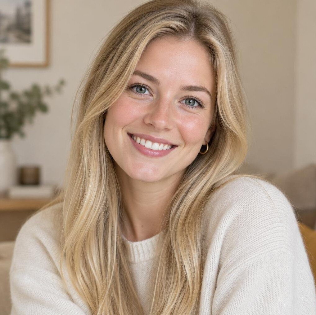 Portrait of a smiling blonde woman